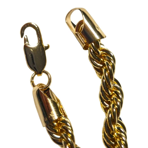 18K Gold Layered Basic Bracelet - Rope Design - Picture 2 of 4